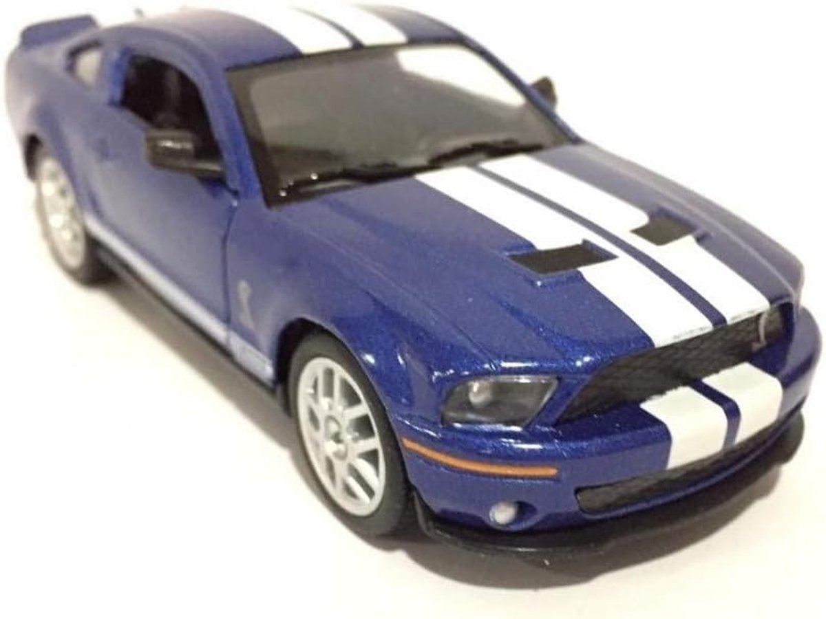 Ford Shelby GT500 5" met strepen Pull-back motor schaal 1:38 verkoop per stuk verkrijgbaar in 4 kleuren