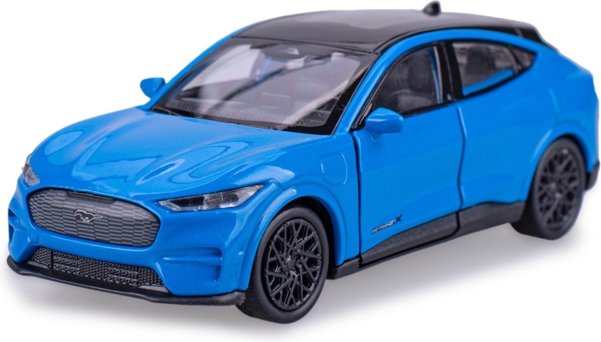 Welly Ford Mustang Mach E GT - Speelgoed auto met pull back motor - 12 cm