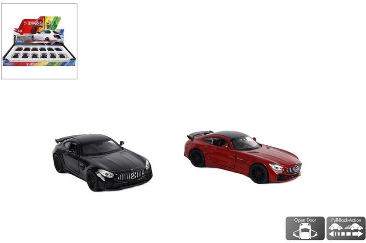 Welly Schaalmodel Mercedes Amg Gtr 12 Cm Staal Rood