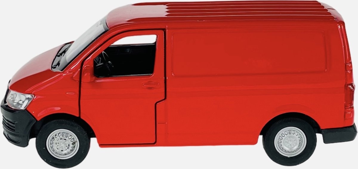 welly VW volkswagen transporten T6 van rood 1:34