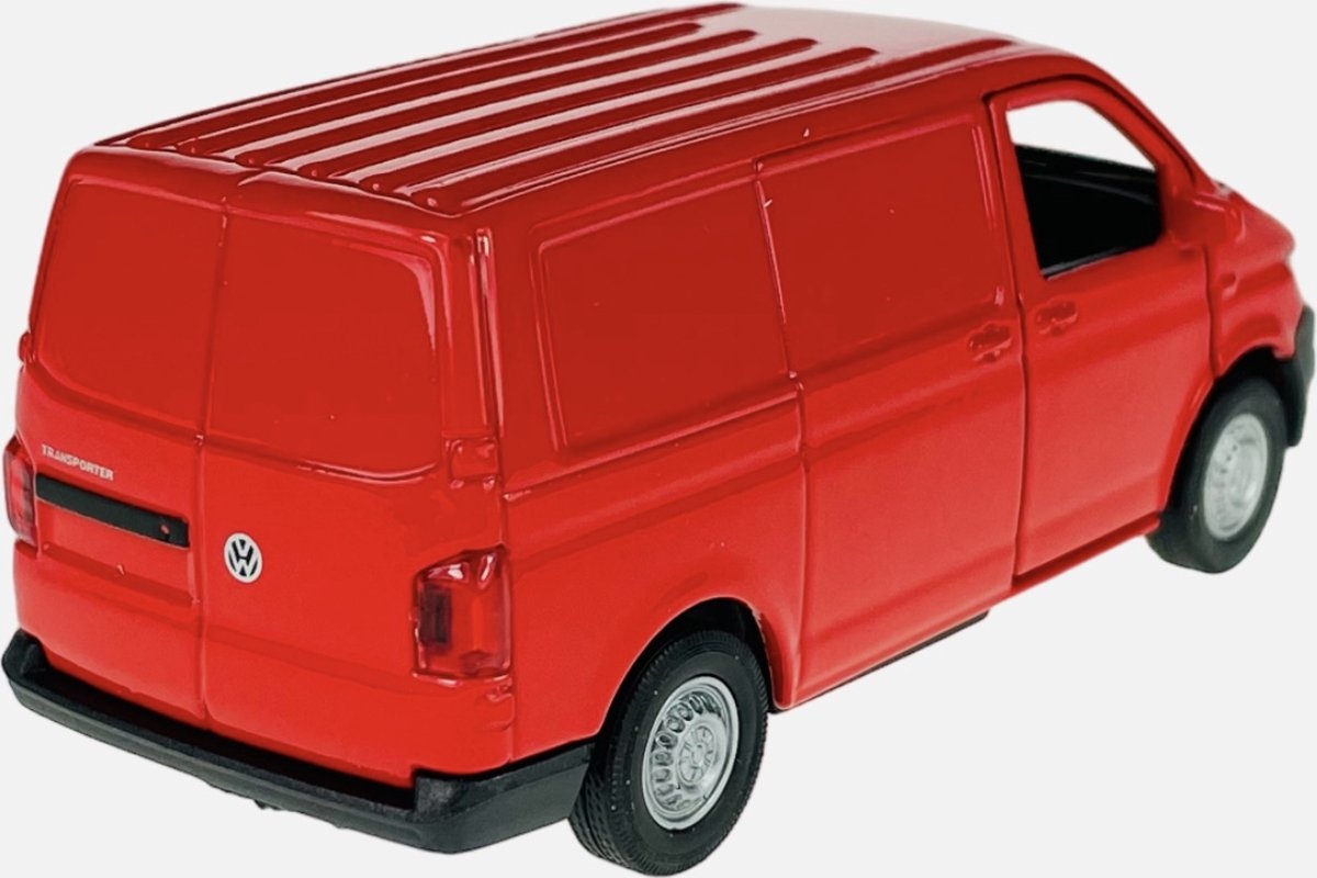 welly VW volkswagen transporten T6 van rood 1:34
