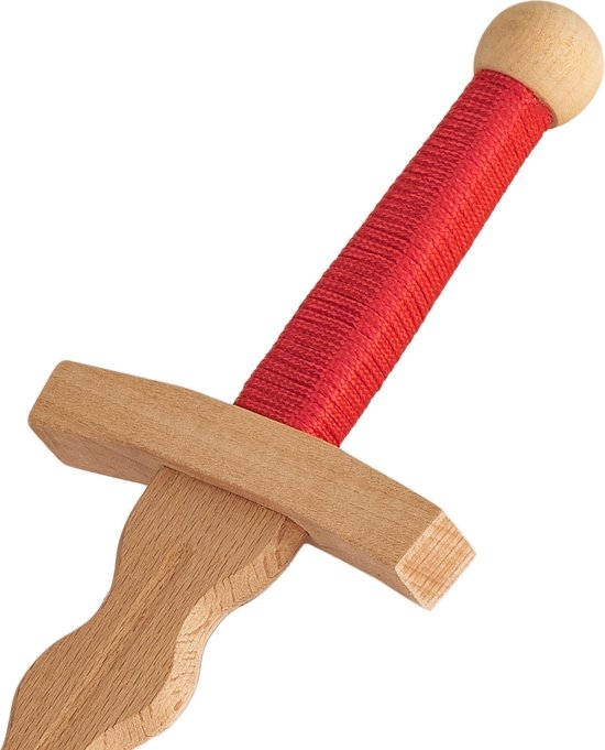 WOODSY ® Slangenzwaard Houten slangen zwaard voor kinderen 58 cm lang, echt hout van beukenhout, ridderzwaard, kinderzwaard, speelgoed, carnaval, middeleeuwen ORANJE